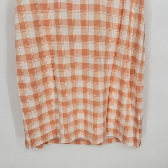 NWT 41Hawthorn Women Orange Casual Dress‎ Medium Plaid - Picture 8 of 9